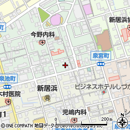 愛媛県新居浜市泉池町2周辺の地図
