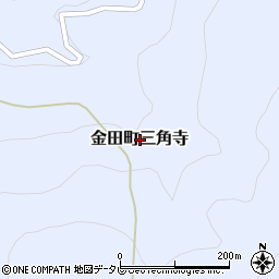 愛媛県四国中央市金田町三角寺周辺の地図