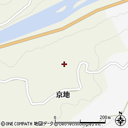 徳島県神山町（名西郡）下分（京地）周辺の地図