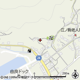 和歌山県日高郡由良町江ノ駒103-2周辺の地図