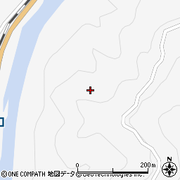 徳島県三好市池田町川崎ハシカ山周辺の地図