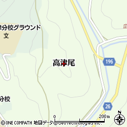 和歌山県日高川町（日高郡）高津尾周辺の地図