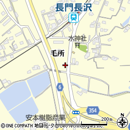 山口県宇部市東須恵毛所周辺の地図