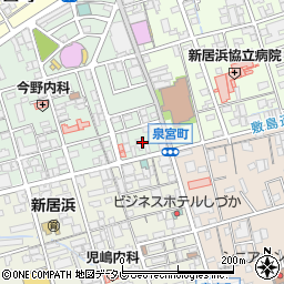 愛媛県新居浜市泉池町1周辺の地図