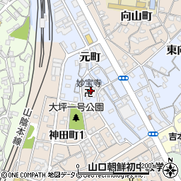 山口県下関市元町周辺の地図