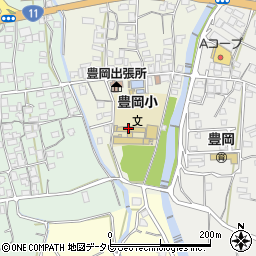 四国中央市立豊岡小学校　非常用周辺の地図