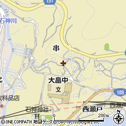 山口県柳井市神代（串）周辺の地図