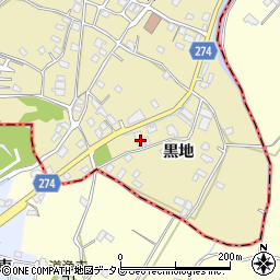 徳島県小松島市坂野町黒地周辺の地図