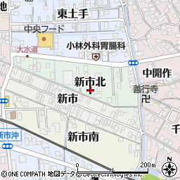 山口県柳井市新市北周辺の地図