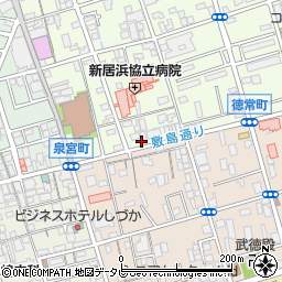 愛媛県新居浜市若水町1丁目7-8周辺の地図