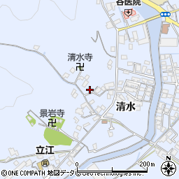 徳島県小松島市立江町清水周辺の地図