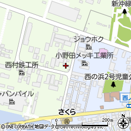 有限会社小野田電子工業　新沖工場周辺の地図