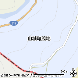 徳島県三好市山城町茂地周辺の地図