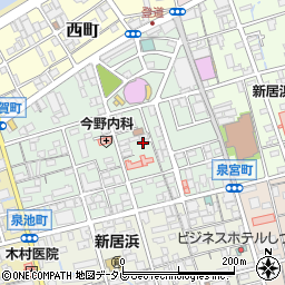 愛媛県新居浜市泉池町7周辺の地図