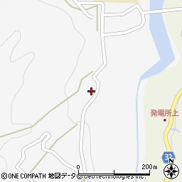 徳島県三好市池田町川崎あみさしの尾周辺の地図