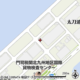 日本通運門司海運支店　太刀浦事業所周辺の地図