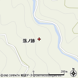 徳島県名西郡神山町下分落ノ跡周辺の地図