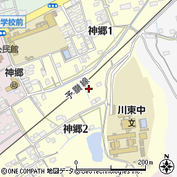 愛媛県新居浜市神郷周辺の地図