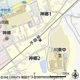 愛媛県新居浜市神郷周辺の地図