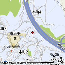 山口県下関市本町周辺の地図