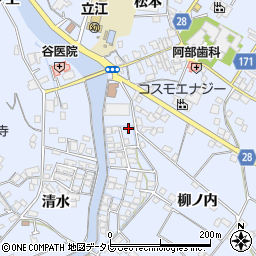 徳島県小松島市立江町清水166-18周辺の地図