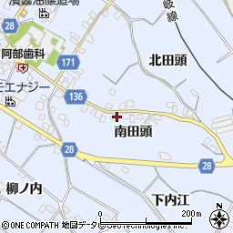徳島県小松島市立江町南田頭周辺の地図