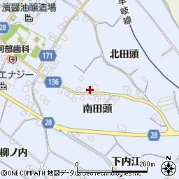徳島県小松島市立江町北田頭周辺の地図