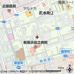 愛媛県新居浜市若水町1丁目7-37周辺の地図