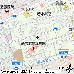 愛媛県新居浜市若水町1丁目7-38周辺の地図