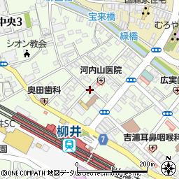 山口県柳井市中央周辺の地図