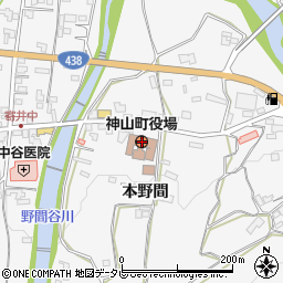 徳島県名西郡神山町周辺の地図