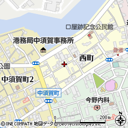 愛媛県新居浜市西町周辺の地図