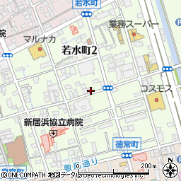 愛媛県新居浜市若水町周辺の地図