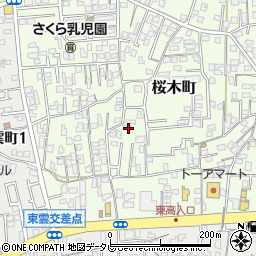 愛媛県新居浜市桜木町8周辺の地図