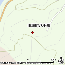 徳島県三好市山城町八千坊158周辺の地図