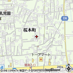 愛媛県新居浜市桜木町周辺の地図