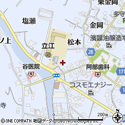 徳島県小松島市立江町松本周辺の地図