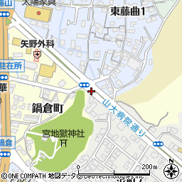 鍋倉町周辺の地図