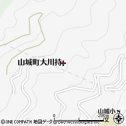 徳島県三好市山城町大川持周辺の地図