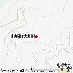 徳島県三好市山城町大川持周辺の地図