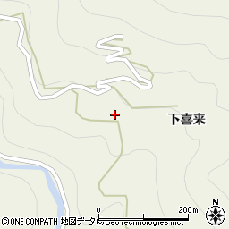 徳島県神山町（名西郡）下分（下喜来）周辺の地図