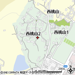 山口県宇部市西桃山周辺の地図