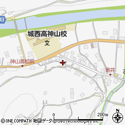 徳島名西警察署　神山町神領駐在所周辺の地図