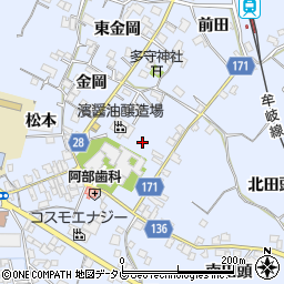 徳島県小松島市立江町若松周辺の地図