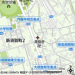 愛媛県新居浜市新須賀町周辺の地図