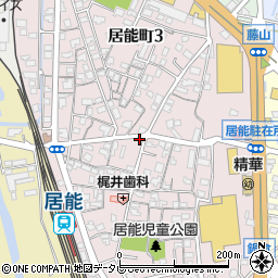 山口県宇部市居能町周辺の地図