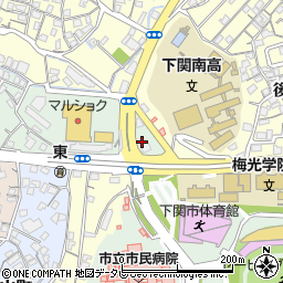 マクドナルド下関東駅店周辺の地図