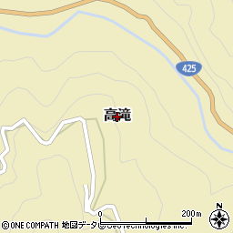 奈良県十津川村（吉野郡）高滝周辺の地図