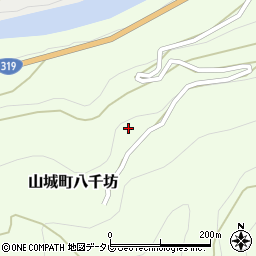 徳島県三好市山城町八千坊222周辺の地図