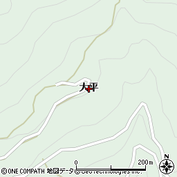徳島県美馬市穴吹町古宮（大平）周辺の地図